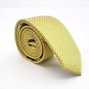 Laurant Bennet Milano Men's Dress Suit Skinny Neck Tie Yellow 57"L 2 1/8"W